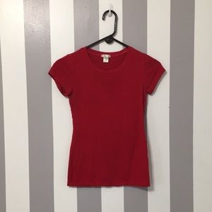Tight-fitting, Short sleeve, Red T-Shirt